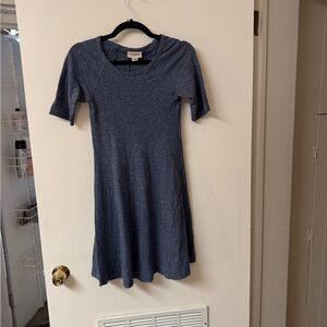 Ganni • Short Sleeve Dress • Heathered Blue • XS